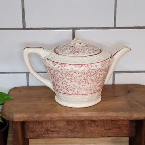 Teapot - Vintage Japanese Cherry Blossom Teapot, Ceramic Tea Pot