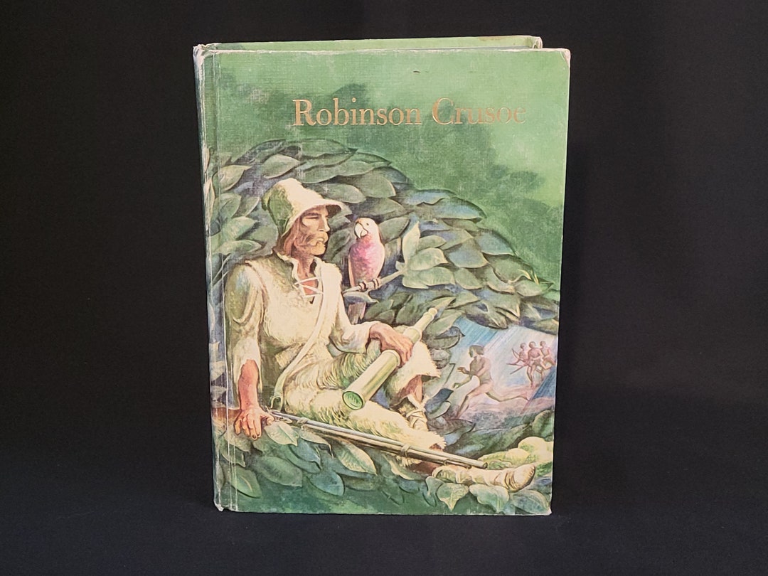 Vintage Robinson Crusoe Hardcover Book Illustrated 1989 Printing by ...
