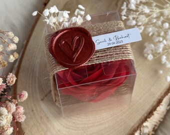 Rosenseife/ Rosenbox/ Gastgeschenk/ Seife/ Personalisiert/ Rose/ Rosen/ Verlobung/ Hochzeit/ Henna