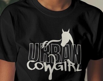 Urban Cowgirl T-Shirt, Bella+Canvas 3001CVC, Trail Ride Shirt for Women, Horse Riding Graphic Tee, Country Concert Western, Rodeo Trail Ride