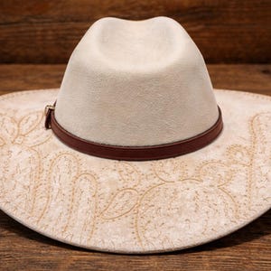 Cream Felt Cowgirl Hat - Etsy display picture 2