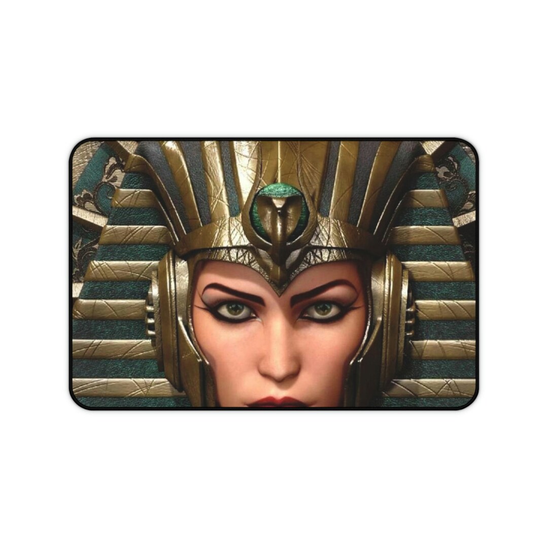 Egytian Queen Desk Mat Cottagecore Vintage Aesthetic Mouse Pad Forest