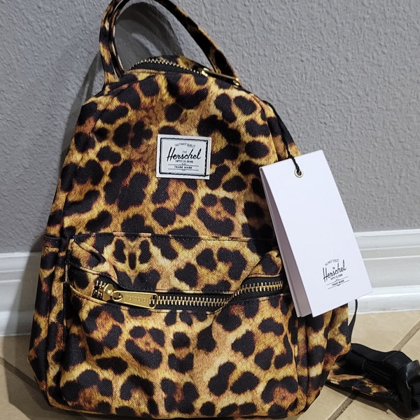 HERSCHEL SUPPLY Nova Mini Backpack 9L Leopard Print Canvas 10501-05650