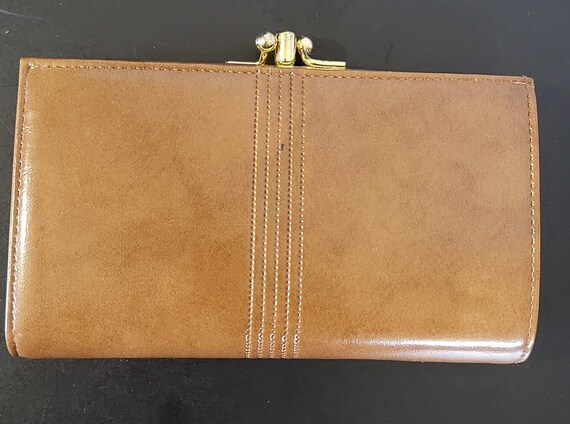 Vintage Baronet leather and metal clutch - image 4