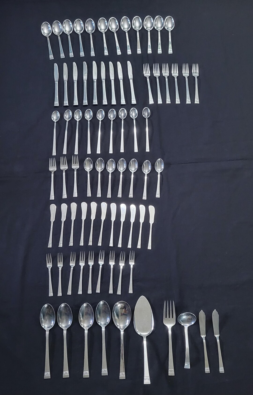 thumbnail image 2 of Salem 1776 Stainless Steel Satin Handle Flatware - Japanese Made, Discontinued Pattern 2 of 5