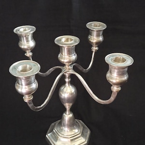 Vtg Silverplated Candelabra 5 Arms 10.5&quot;x11.5&quot; Made In India