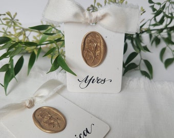 Wax Seal Place Cards | Vintage Place Cards | Vintage Wedding Place Cards | Classic Wedding Calligraphy Name Cards | Calligraphy Name Tags