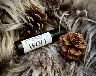 WOLF Musk, Sandalwood, Black Pepper Rollerball Dab Perfume Oil, Essential Oil Natural Fragrance, Viking, Father’s Day, Birthday, Wedding