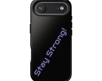 Funda para teléfono Stray Strong / Funda protectora delgada para teléfono, texto diagonal morado