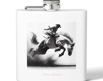 Fiaschetta da cowboy in acciaio inossidabile: decorazione western equestre, 6 once