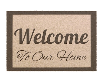 Felpudo de bienvenida a nuestro hogar / Felpudo de bienvenida personalizado