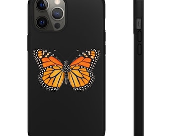 Funda para teléfono con diseño de mariposa monarca / Funda protectora resistente para iPhone