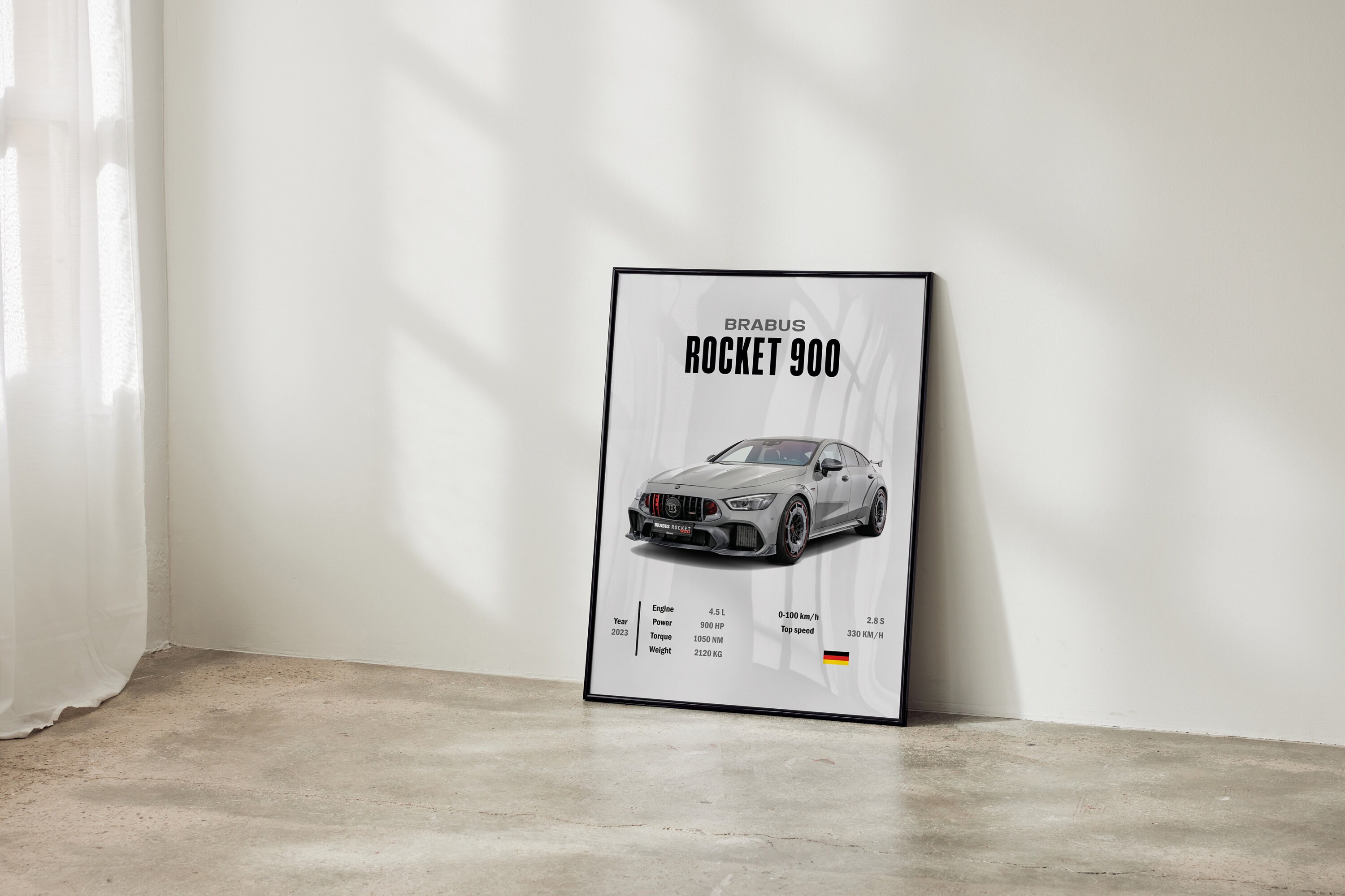 Mercedes AMG Poster, Brabus Poster, Supercar Wall Art, Car Poster for