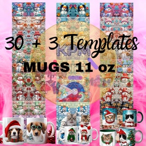 Fireside Favorites 3D Christmas Mug Template Delight 11 oz Mug Wrap Sublimation PNG