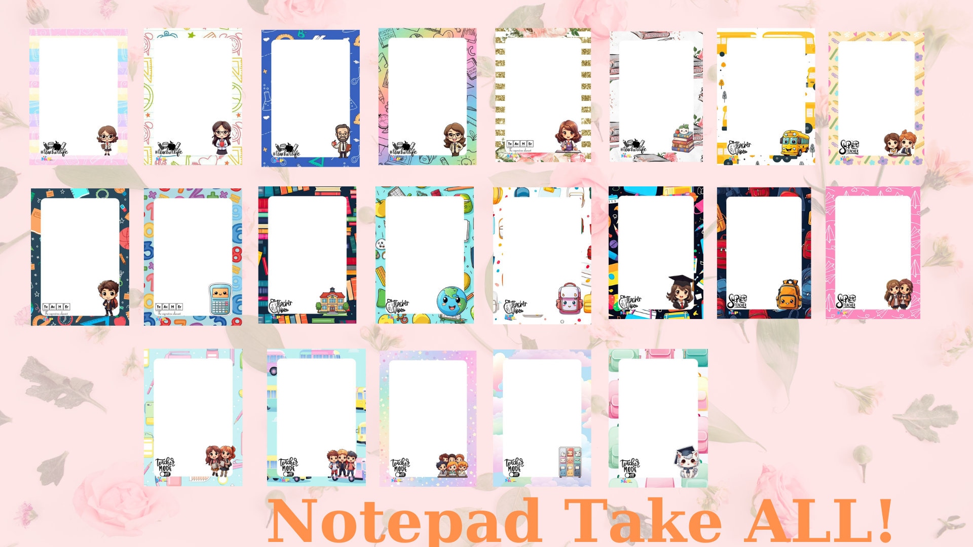 Printable Teacher Notepad, Notepad Template, Gift for Teacher, Teacher ...