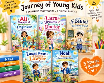 Dreams: A Journey of Young Kids | 5 Inspiring Children’s Storybooks Bundle | Digital PDF