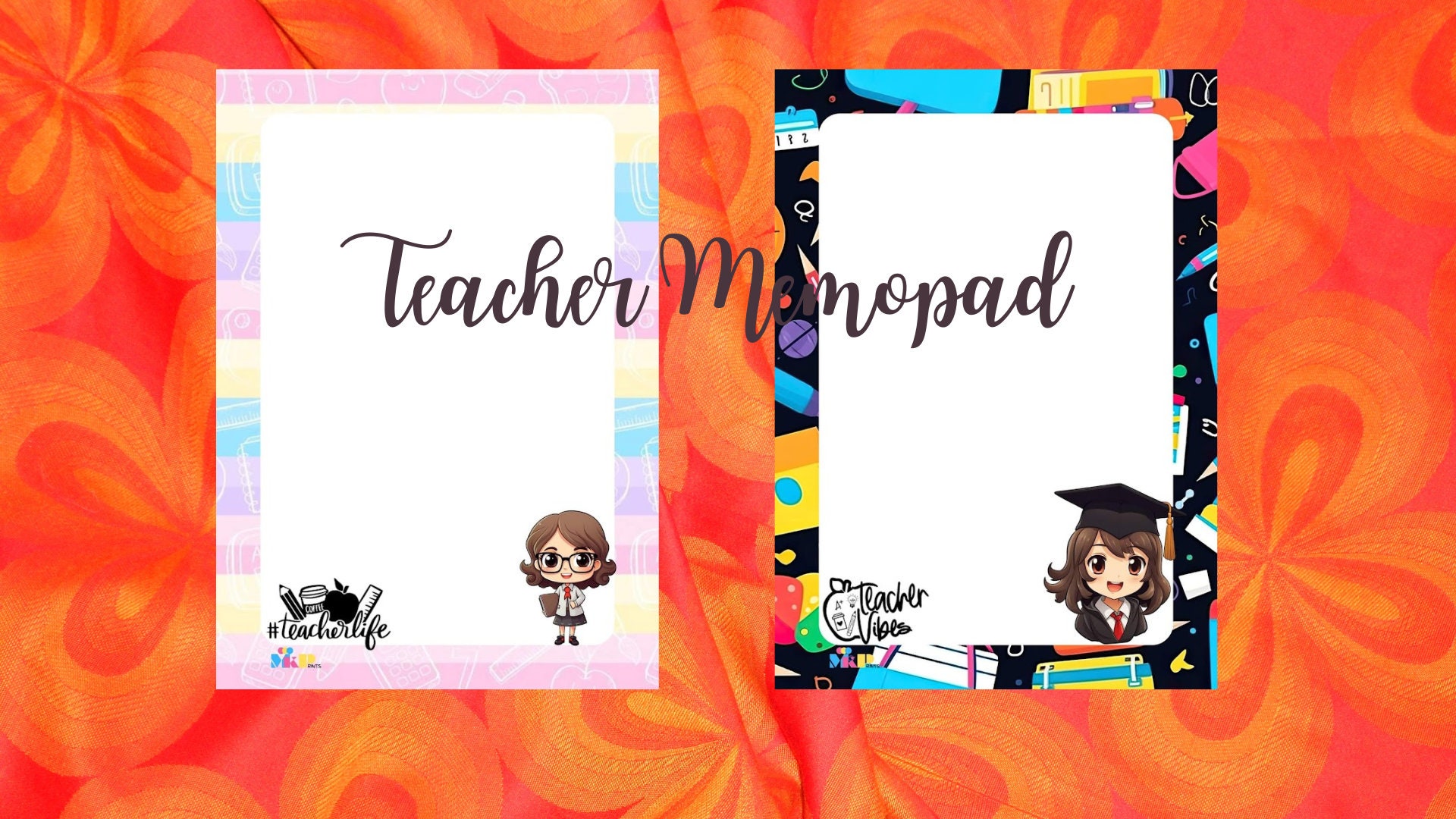 Printable Teacher Notepad, Notepad Template, Gift for Teacher, Teacher ...