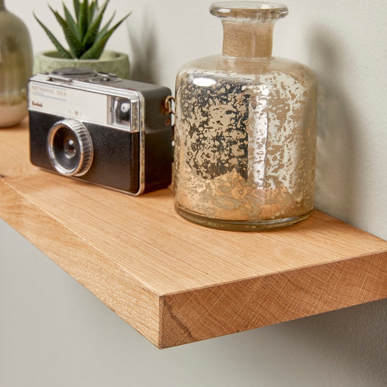 Rustic Oak Floating Shelves oak Shelving for Kitchen Etsy