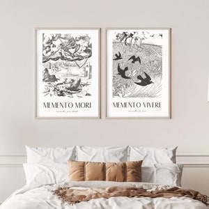 Memento Mori | Memento Vivere | Stoicism Prints | Stoic Philosophy Posters | Stoic Wall Art | Stoic Art | Catholic | Digital Printable