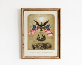 The American Declaration of Independence Illustrated | African Americans | Flag of The United States | Slaves and Slavery | American Prints