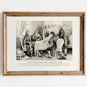The Declaration Committee | Adams, Franklin, Jefferson, Livingston, Sherman | Declaration of Independence | American History | 4th of July