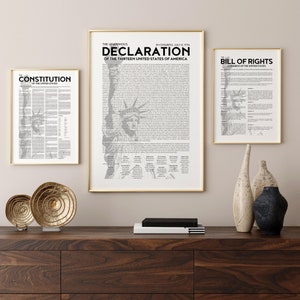 America’s Founding Documents | Declaration of Independence | Bill of Rights | Constitution | Military Printable | Digital Printable