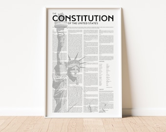 US Constitution Patriotic Wall Art | American History (Digital Printable)