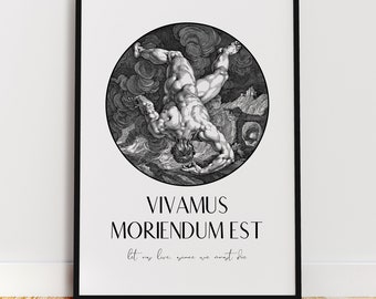 Vivamus Moriendum Est Print | Minimalist Philosophy Poster (Digital Printable)