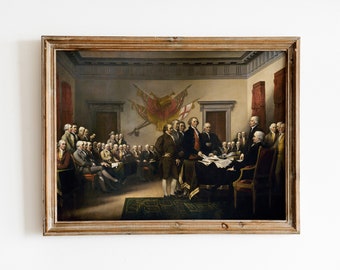 Founding Fathers Art Print | Declaration of Independence (Digital Printable)