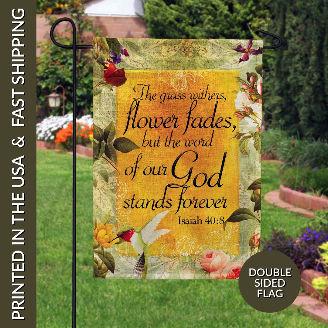 Scripture Garden Flag, Bible Garden Flag, Bible Verse Garden Flag