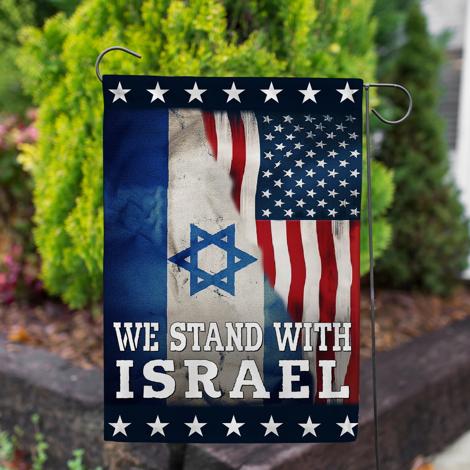 We Stand With Israel Garden Flag, Pray For Israel Garden Flag, Support Israel Flag, Israel American Flag