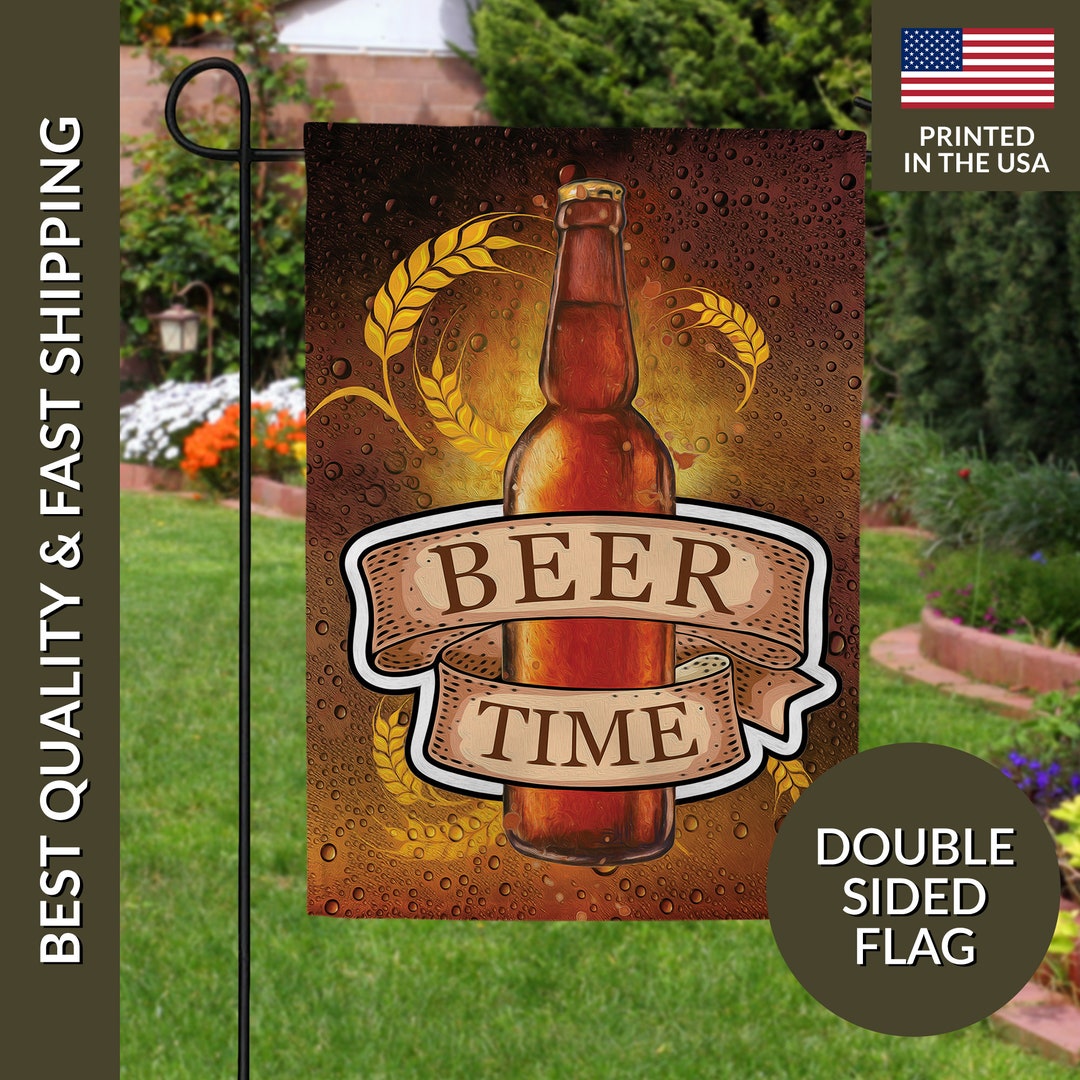 Beer Time Flag, Beer Garden Flag, Beer Flag, Beer Lovers Flag, Happy