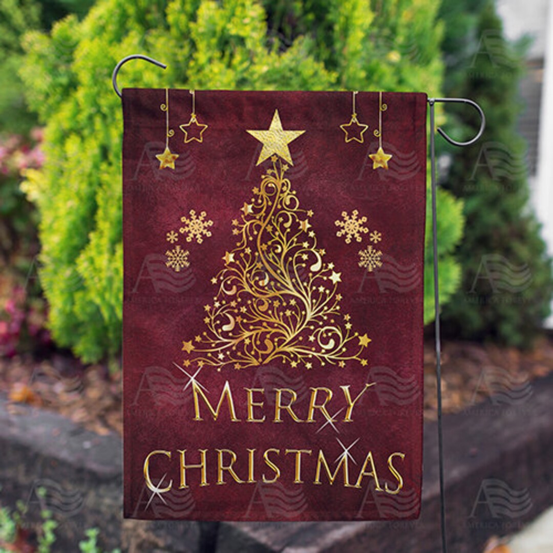 Merry Christmas Garden Flag, Merry Christmas Flag, XMAS Flag, Christmas