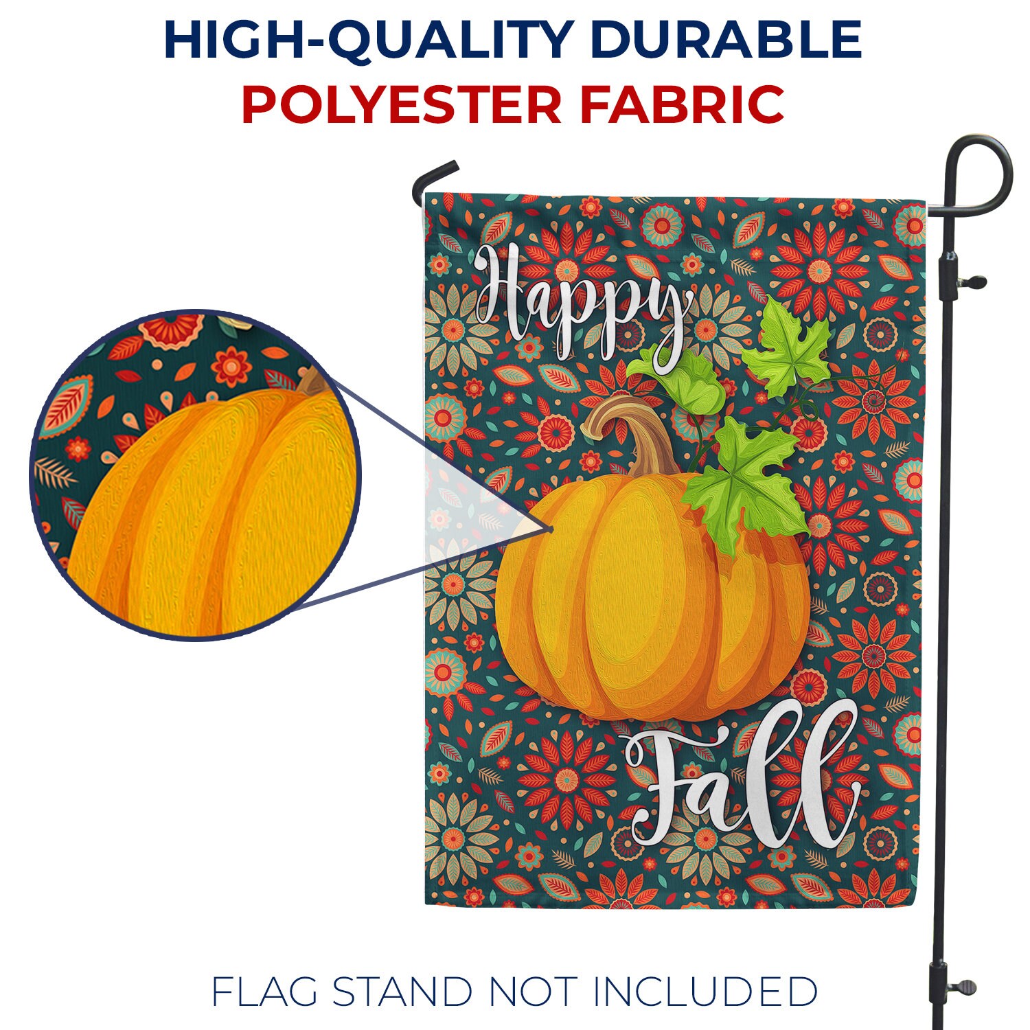 Happy Fall Garden Flag Fall Garden Flag Pumpkin Garden Flag Etsy
