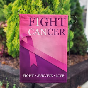 Drapeau de sensibilisation au cancer du sein, drapeau de jardin de ruban de sensibilisation au cancer du sein, drapeau de jardin de cancer du sein ruban rose, drapeau de jardin de lutte contre le cancer du sein
