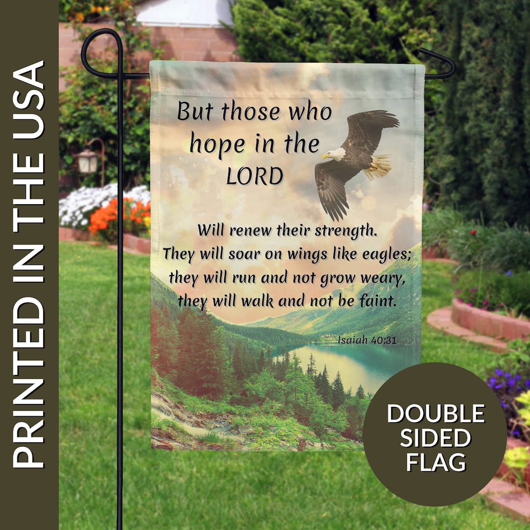 Scripture Garden Flag, Bible Garden Flag, Bible Verse Garden Flag