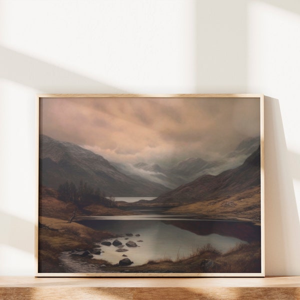 Dreamy Waterscapes, Landscape Wall Art, Moody Art Prints, Oil Painting Print, Landscape Prints, Antique Wall Art