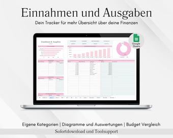 Einfaches Haushaltsbuch Microsoft Google Sheets DEUTSCH, Einnahmen Tracker, Ausgabentracker, Excel Budget Vorlage, Monatsplaner, Finanzen