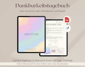 Gratitude diary | 5 minute diary German | Digital diary for more gratitude, mindfulness & self-love / GOODNOTES diary