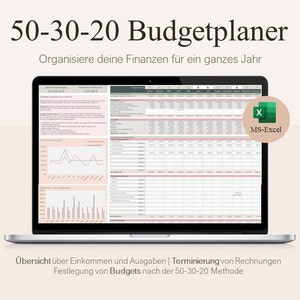 年間プランナー予算トラッカー |ファイナンシャル プランナー MS Excel スプレッドシート | 2024年度収入支出年間予算 |給与プランナー ドイツ人