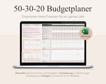 Suivi du budget du planificateur annuel | Planificateur financier Feuille de calcul MS Excel | Revenus Dépenses Budget annuel 2024 | Planificateur de salaire allemand