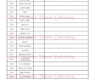 Robison-Anton Embroidery Thread Tracker PDF Digital Download