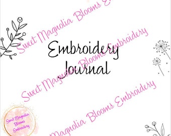 Machine Embroidery Journal - Black & White Printable Pages