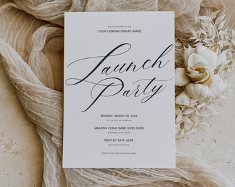 Launch Party Invitation | Corporate Event | Grand Opening | Editable Canva Template | Business Invitation Template |  Celebration Flyer