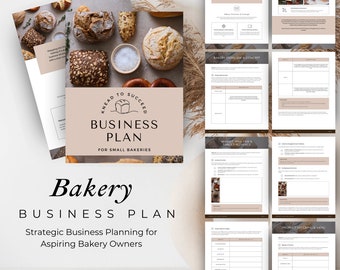 Bakery Business Plan | Bakery Planner | Business Plan Editable Canva Template | Startup Business Plan Template | INSTANT DOWNLOAD