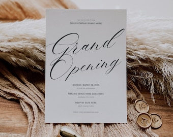 Grand Opening Invite | Modern Business Invitation Template | Grand Opening Invitation | Launch Party Digital Invite | DIY Canva Template