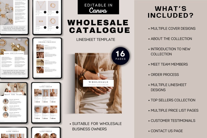 Minimal Modern Wholesale Catalog Line Sheet Product Price List Canva