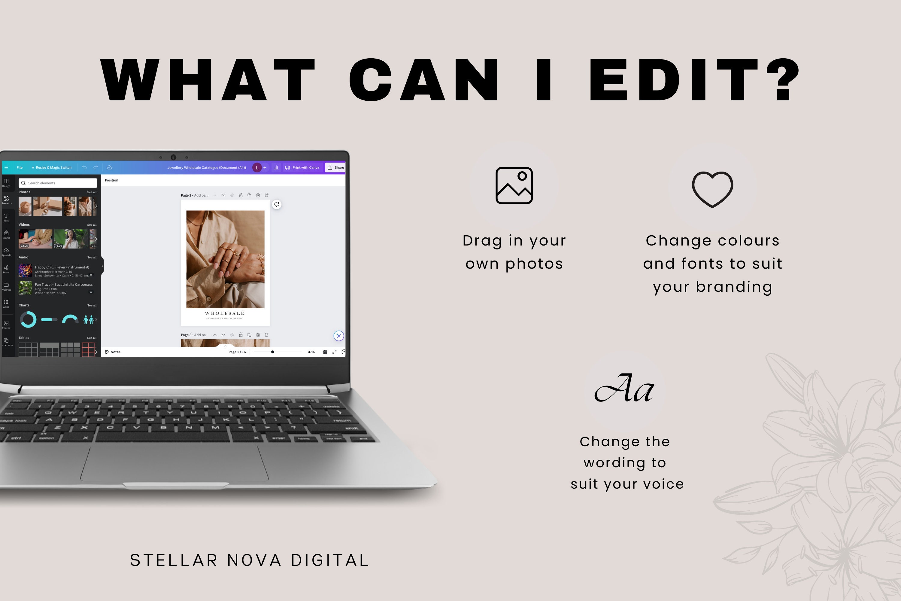 Minimal Modern Wholesale Catalog Line Sheet Product Price List Canva ...