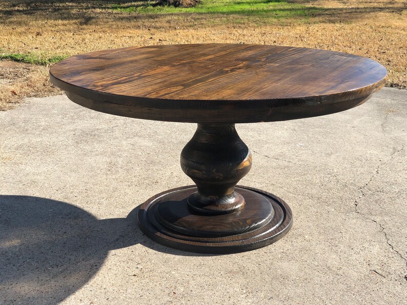 Handcrafted Solid Wood Round Table Custom Colors and Sizes Etsy