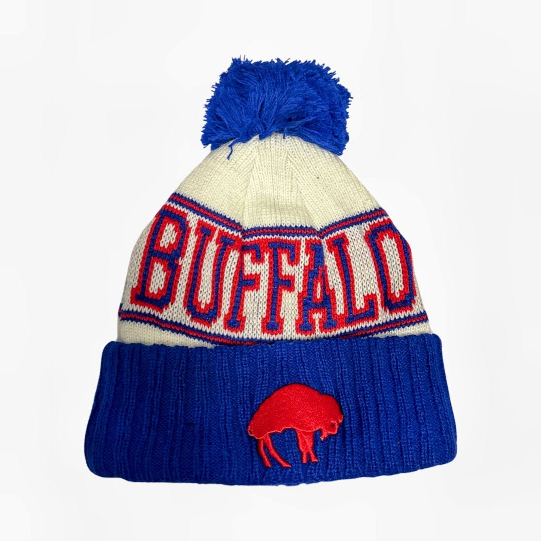 Buffalo Bills Hat Beanie Cuffed Fleece Lined Knit Removable Pom Cap New ...